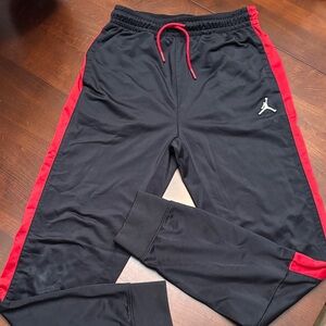 Jordan Black and Red Athletic Pants